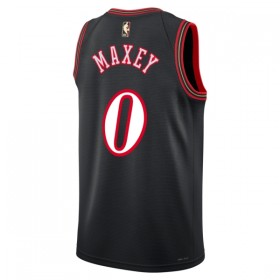 Män Philadelphia 76ers Tröja Tyrese Maxey Nike 2025-26 Classic Edition Svart Swingman